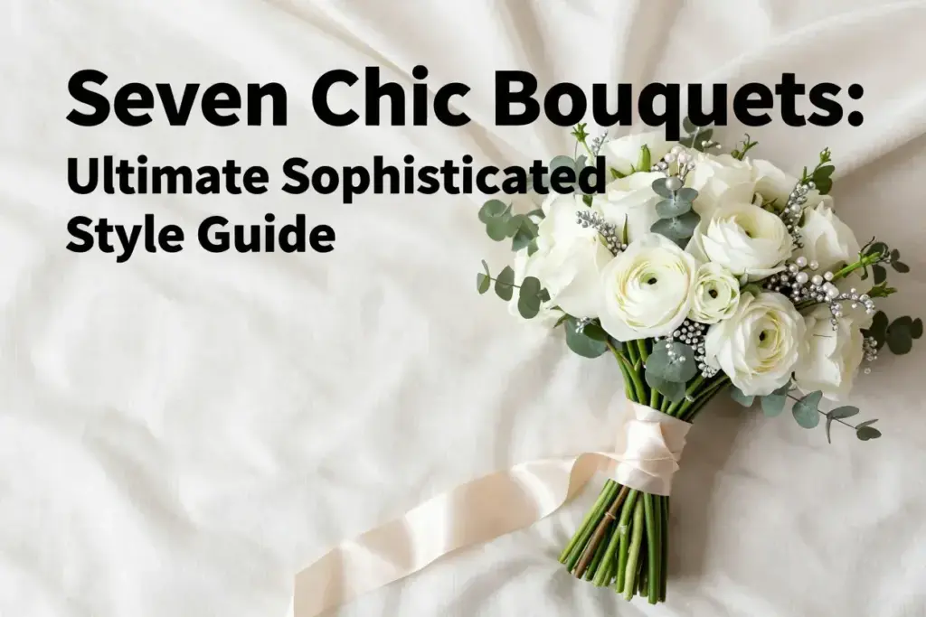 Refined white garden rose bridal bouquet on silk flat lay