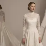 6 Romantic Lace Wedding Dresses With High Neckline For Vintage Charm