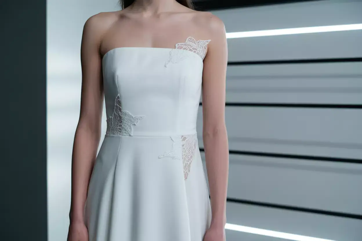 Read more about the article 6 Romantic Strapless Wedding Dresses With Lace Appliqués: Your Guide to Timeless Bridal Elegance