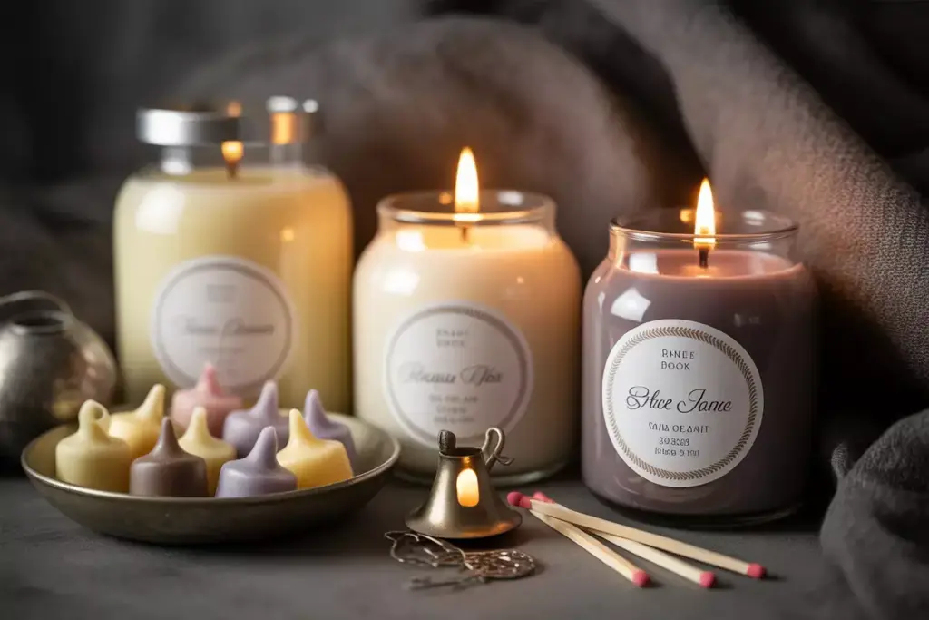 Scented candles wax melts decorative accessories mood lighting