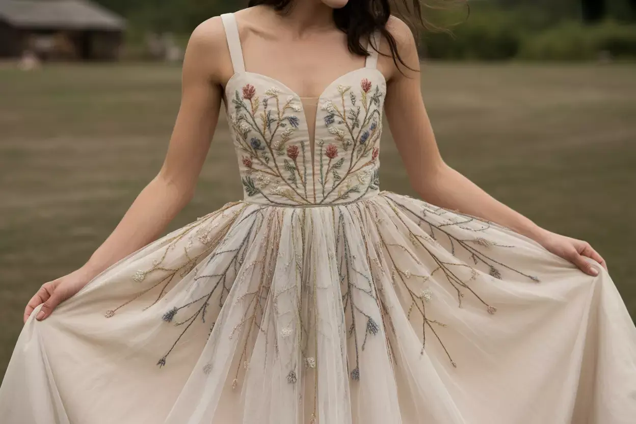 Read more about the article 8 Gorgeous Outdoorsy Wedding Dresses for a Bohemian Bride