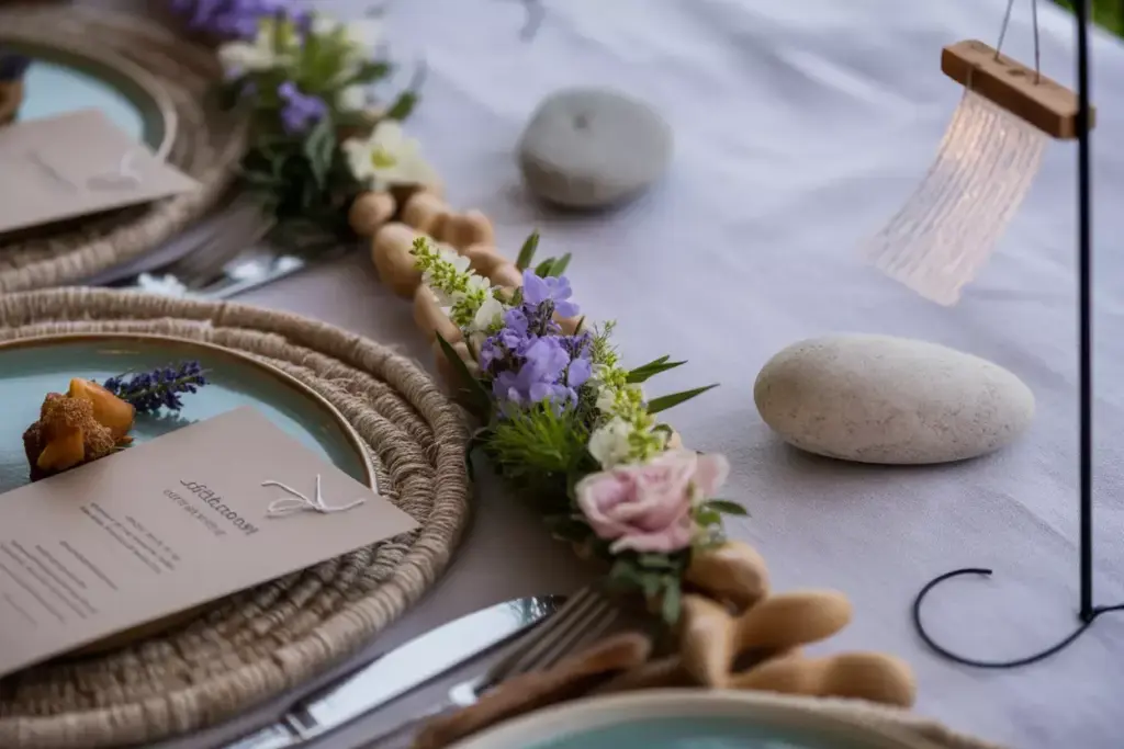 Wedding sensory details scented flowers textured linen local flavors