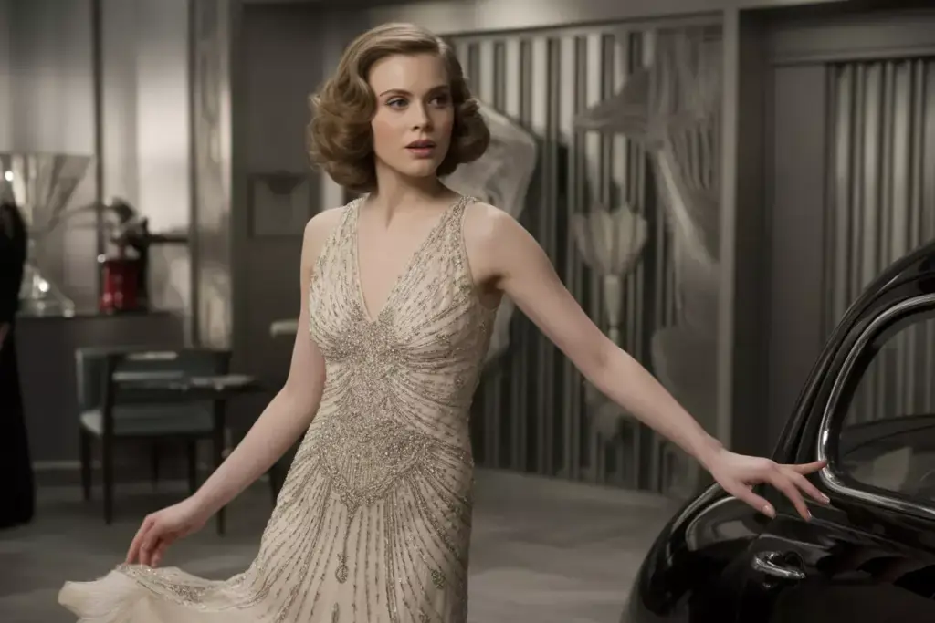 Jenny packham art deco beaded gown vintage glamour