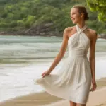 8 Flowing Chiffon Halter Wedding Dresses for an Effortlessly Chic Vibe