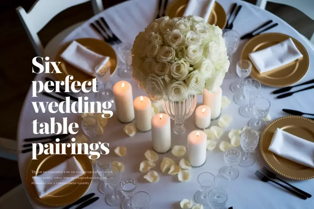 Six perfect wedding table centerpiece pairings inspiration