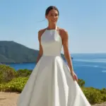 8 Stunning Halter Neck A-Line Wedding Dresses For a Timeless Look