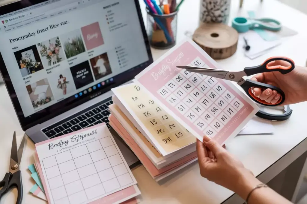 Printing and customizing free bridal shower bingo cards online