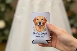 Read more about the article 8 Wedding Koozies With Dogs That Are Paw-fect Party Favors