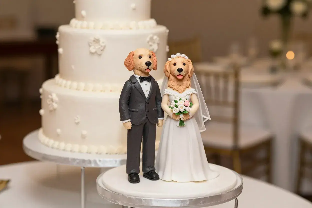 Read more about the article 7 Adorable Wedding Cake Toppers With Pets For Your Furry Family