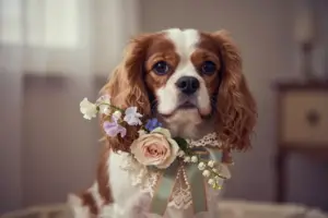 Read more about the article 6 Stunning Flower Collars for Your Dog’s Wedding Day Debut