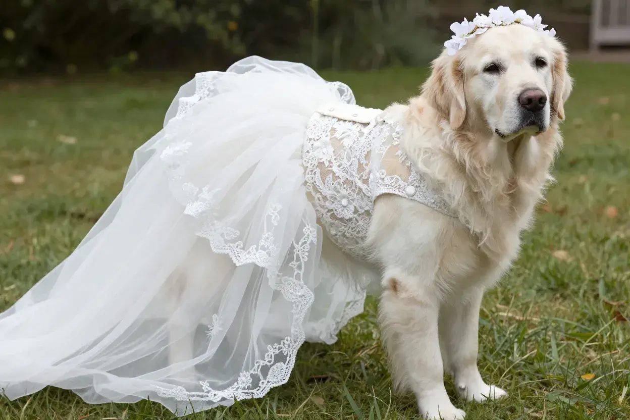 Read more about the article 6 Large Dog Wedding Dresses for a Picture-Perfect Pup