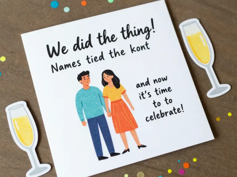 Featured Playful Casual Invitation With Custom Illustration And Handwritten Style Font