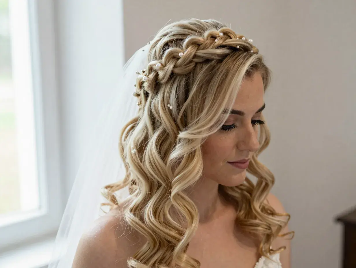 Read more about the article 9 Romantic Wedding Hairstyles: Half Up, Half Down Magic